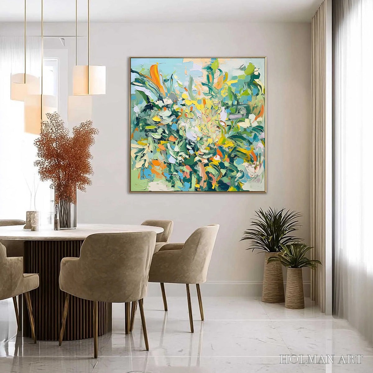 HOLMAN ART Botanical Whirl – Abstract Impressionist Floral Painting - image 3