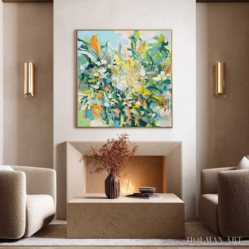 HOLMAN ART Botanical Whirl – Abstract Impressionist Floral Painting - image 5