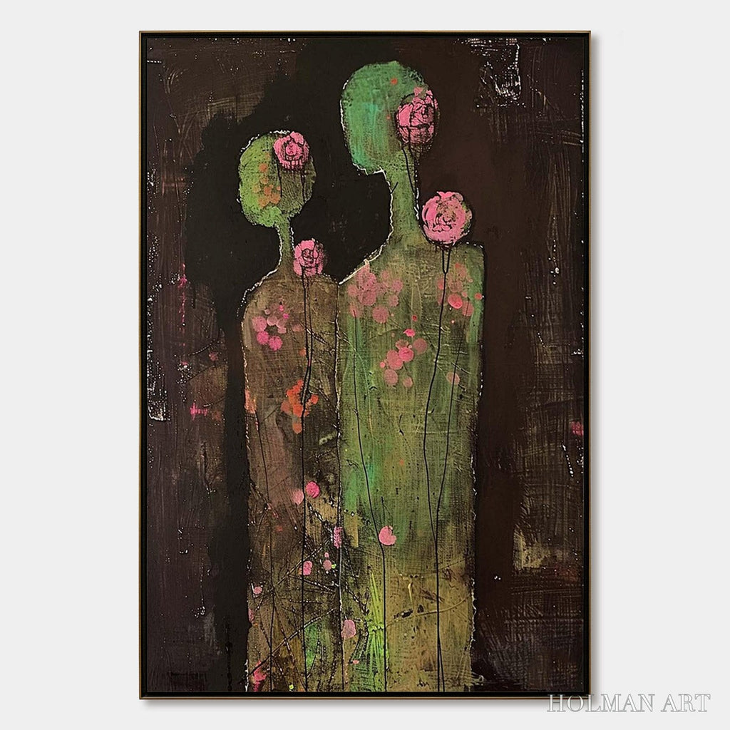 HOLMAN ART Blossom Shadows – Figurative Floral Portrait Painting - image 1