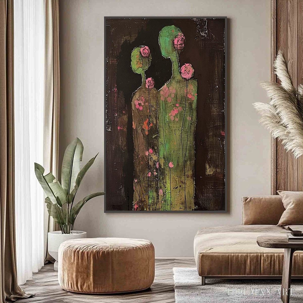HOLMAN ART Blossom Shadows – Figurative Floral Portrait Painting - image 2