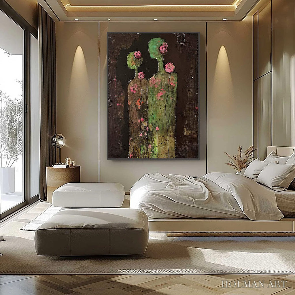 HOLMAN ART Blossom Shadows – Figurative Floral Portrait Painting - image 3
