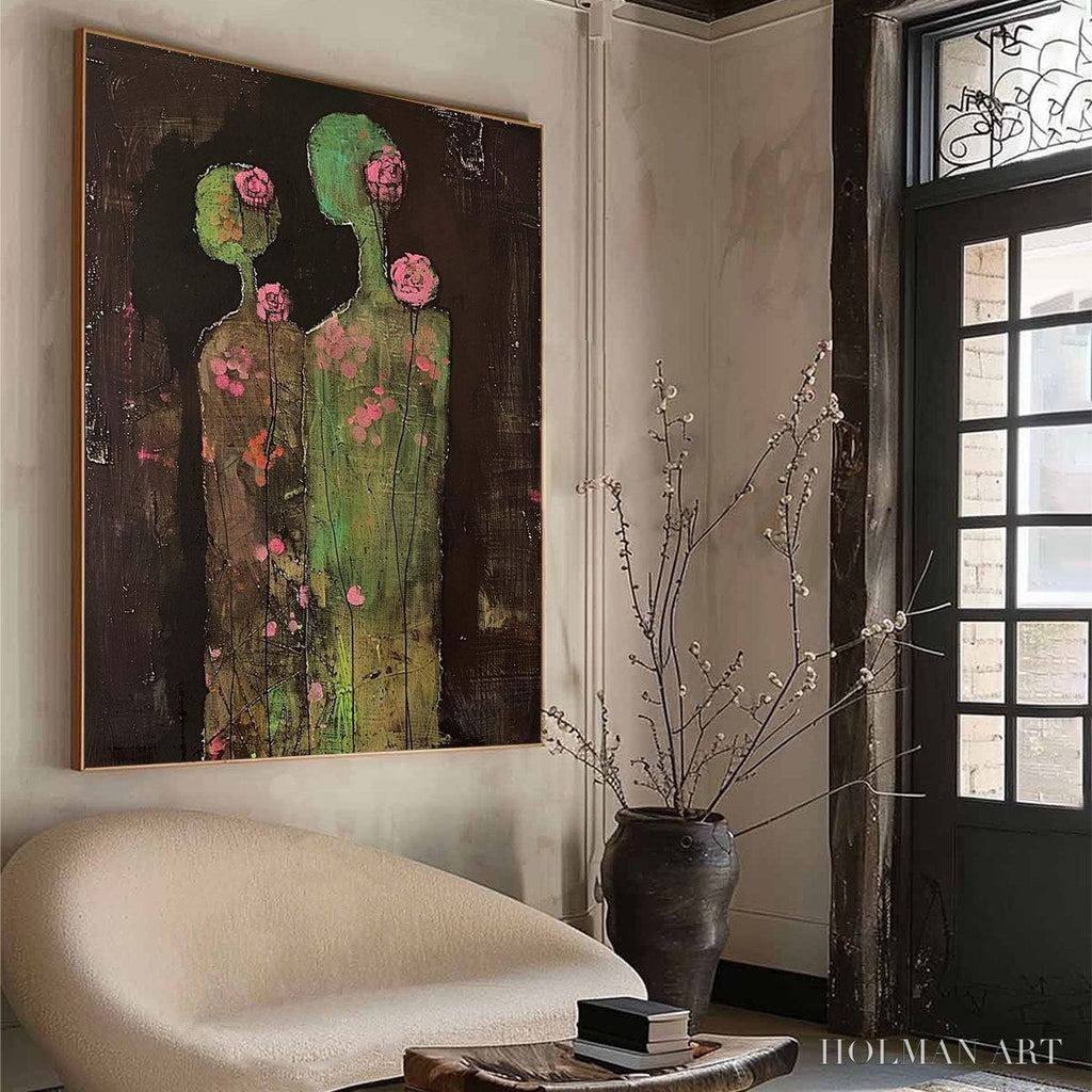 HOLMAN ART Blossom Shadows – Figurative Floral Portrait Painting - image 5