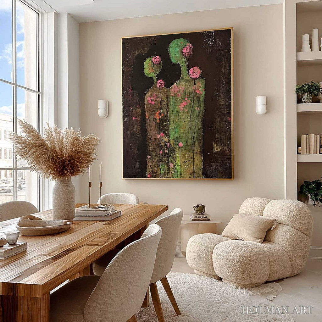 HOLMAN ART Blossom Shadows – Figurative Floral Portrait Painting - image 6
