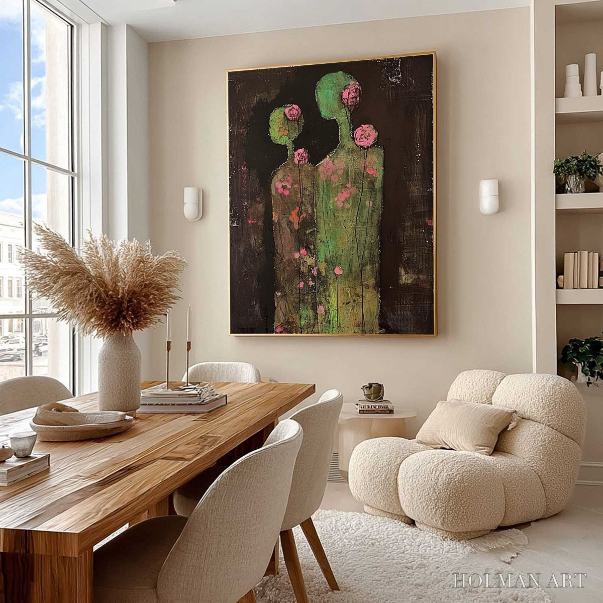 HOLMAN ART Blossom Shadows – Figurative Floral Portrait Painting - image 6