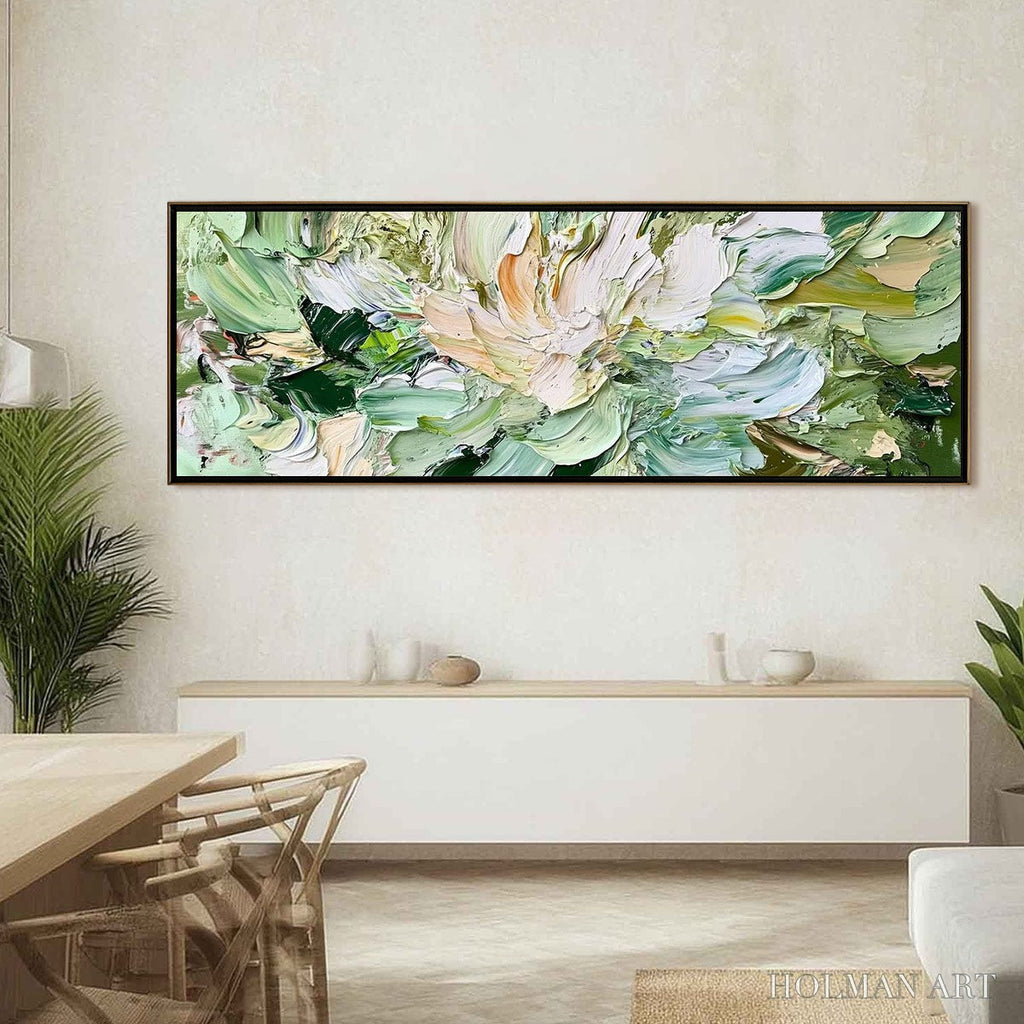 HOLMAN ART Verdant Bloom – Textured Abstract Floral Painting - image 2