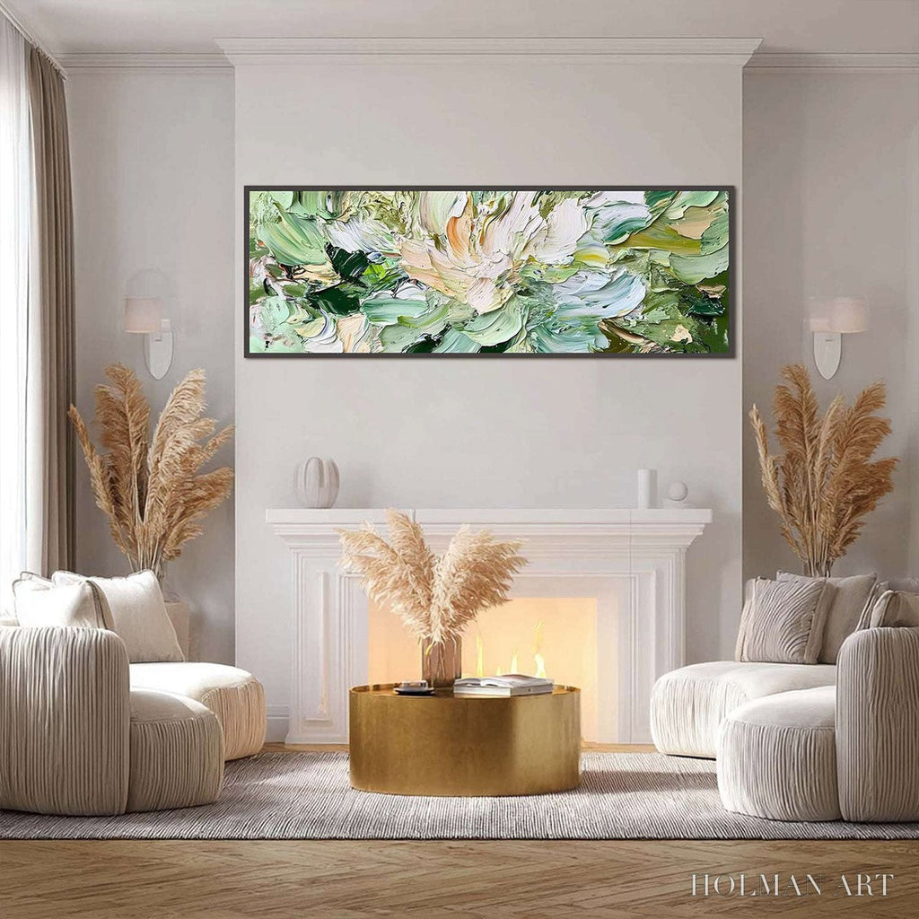 HOLMAN ART Verdant Bloom – Textured Abstract Floral Painting - image 5