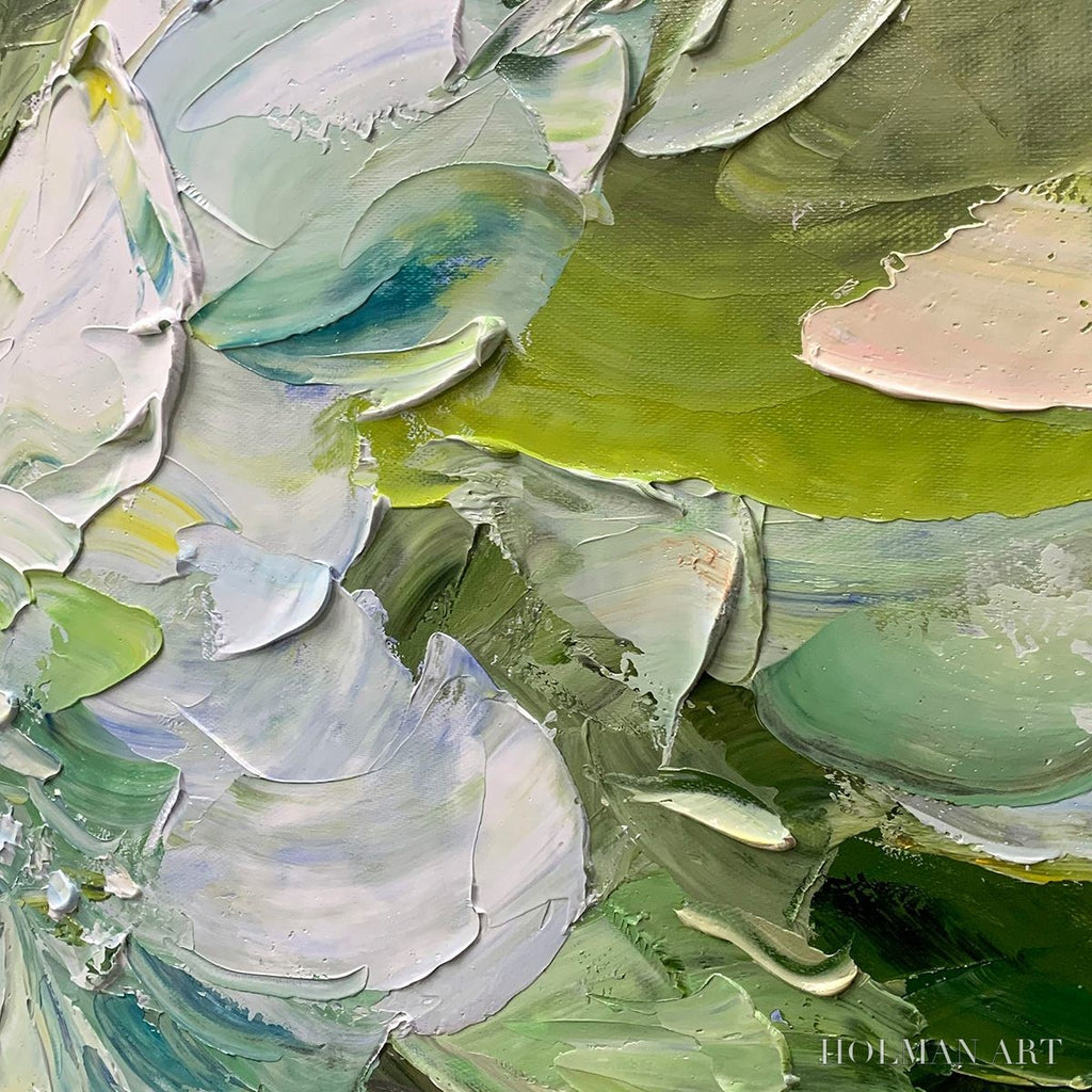 HOLMAN ART Verdant Bloom – Textured Abstract Floral Painting - image 6
