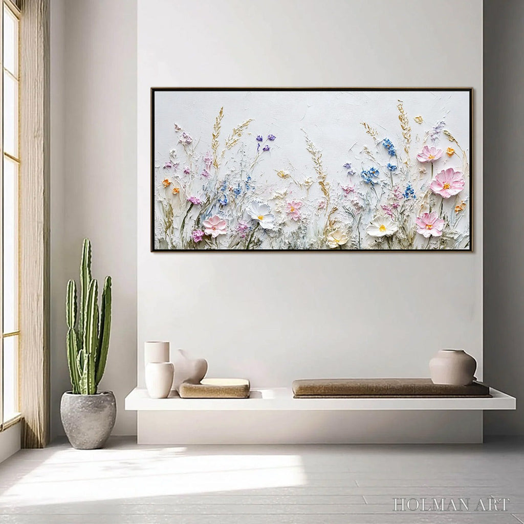 HOLMAN ART Wildflower Serenade – Textured Pastel Floral Meadow Painting - image 2