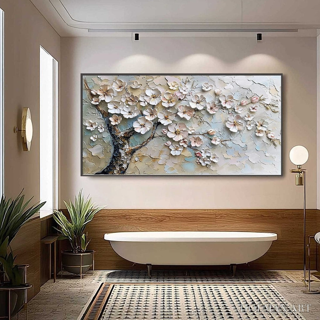 HOLMAN ART Blossom Serenade – Textured Impasto Cherry Blossom Painting - image 2