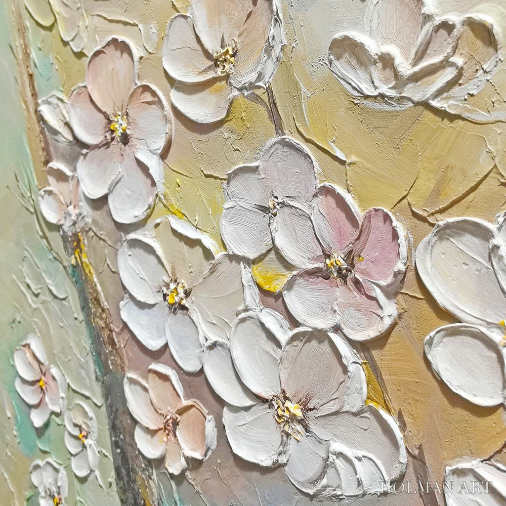 HOLMAN ART Blossom Serenade – Textured Impasto Cherry Blossom Painting - image 3