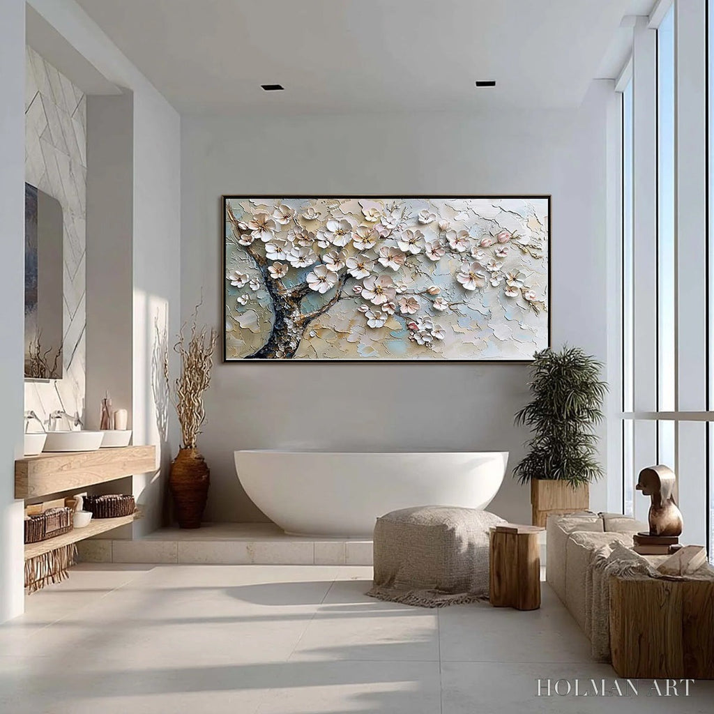 HOLMAN ART Blossom Serenade – Textured Impasto Cherry Blossom Painting - image 5