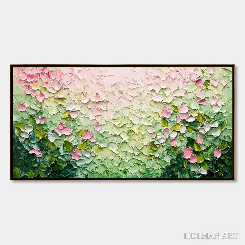 HOLMAN ART Blossom Drift – Palette Knife Floral Impasto Painting - image 1