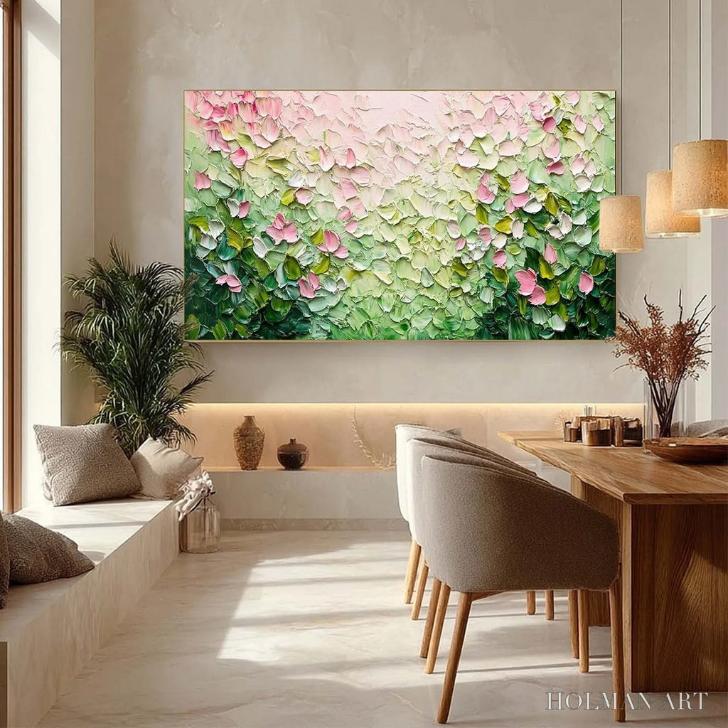 HOLMAN ART Blossom Drift – Palette Knife Floral Impasto Painting - image 4