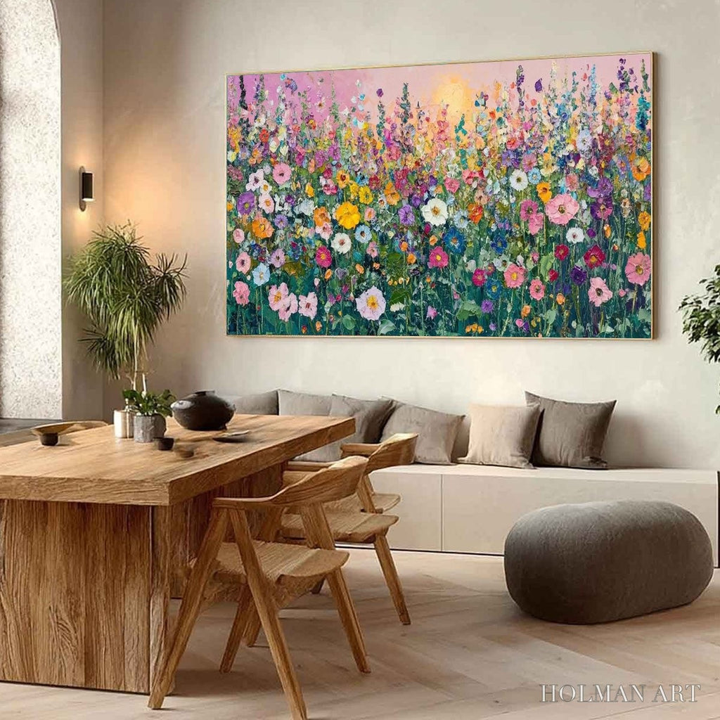 HOLMAN ART Sunlit Wildflower – Impasto Colorful Floral Field Painting - image 5