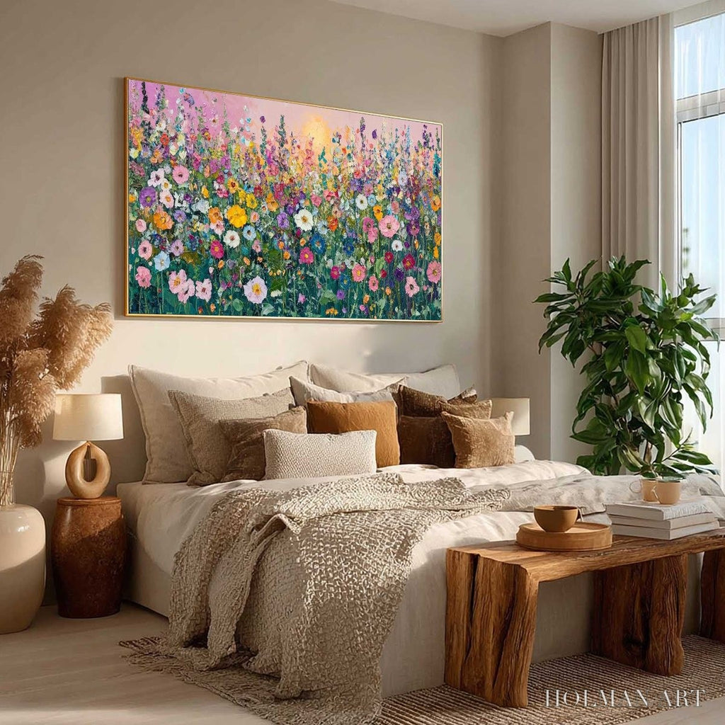 HOLMAN ART Sunlit Wildflower – Impasto Colorful Floral Field Painting - image 6