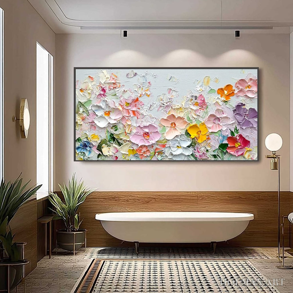 HOLMAN ART Petal Rain – Textured Impasto Floral Painting - image 4