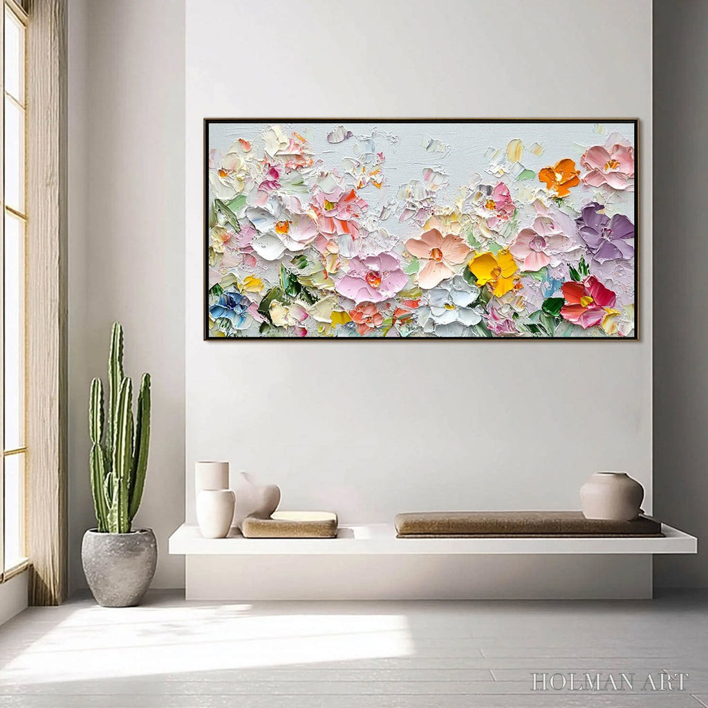 HOLMAN ART Petal Rain – Textured Impasto Floral Painting - image 5