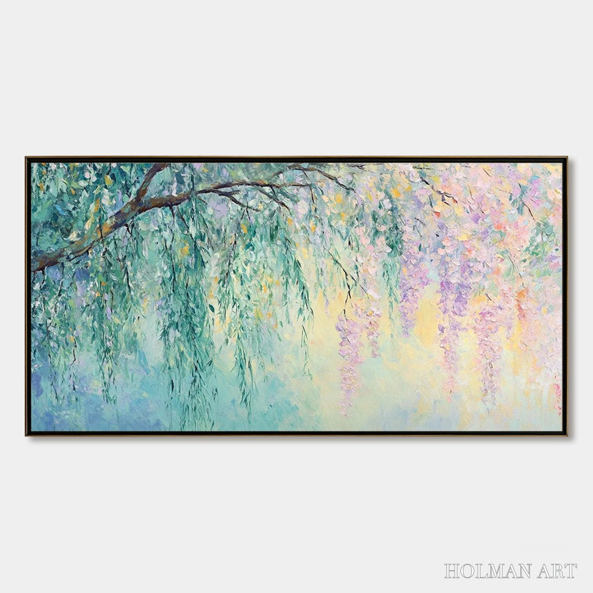 HOLMAN ART Wisteria Whisper – Impressionist Pastel Floral Painting - image 1