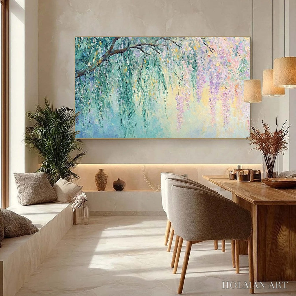 HOLMAN ART Wisteria Whisper – Impressionist Pastel Floral Painting - image 3