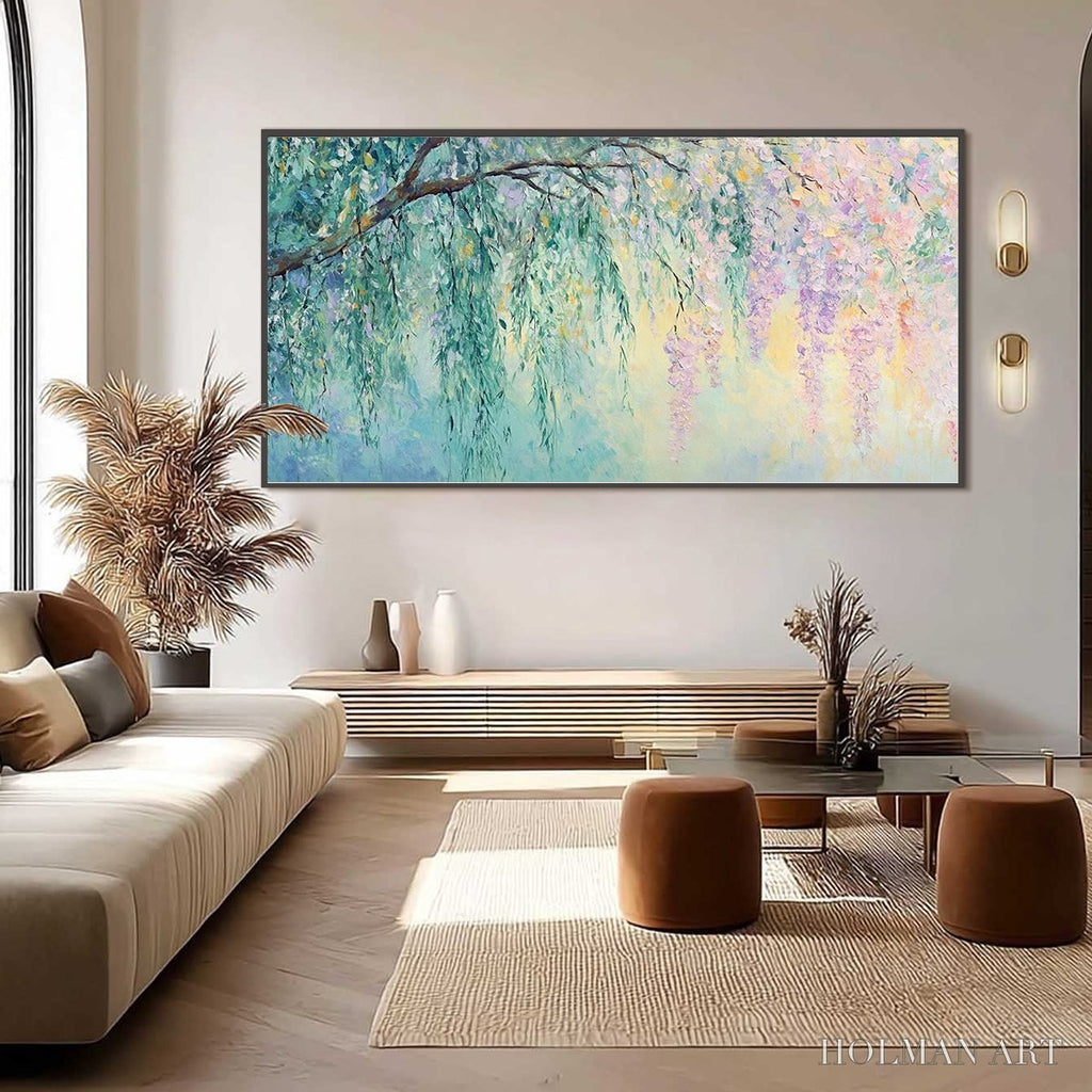 HOLMAN ART Wisteria Whisper – Impressionist Pastel Floral Painting - image 4
