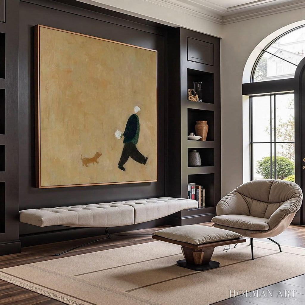 HOLMAN ART Afternoon Stroll – Minimalist Figurative Oil Painting - image 2