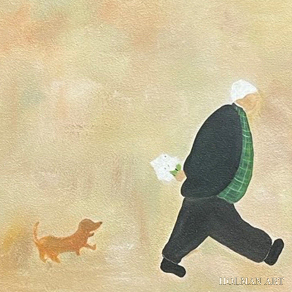 HOLMAN ART Afternoon Stroll – Minimalist Figurative Oil Painting - image 6