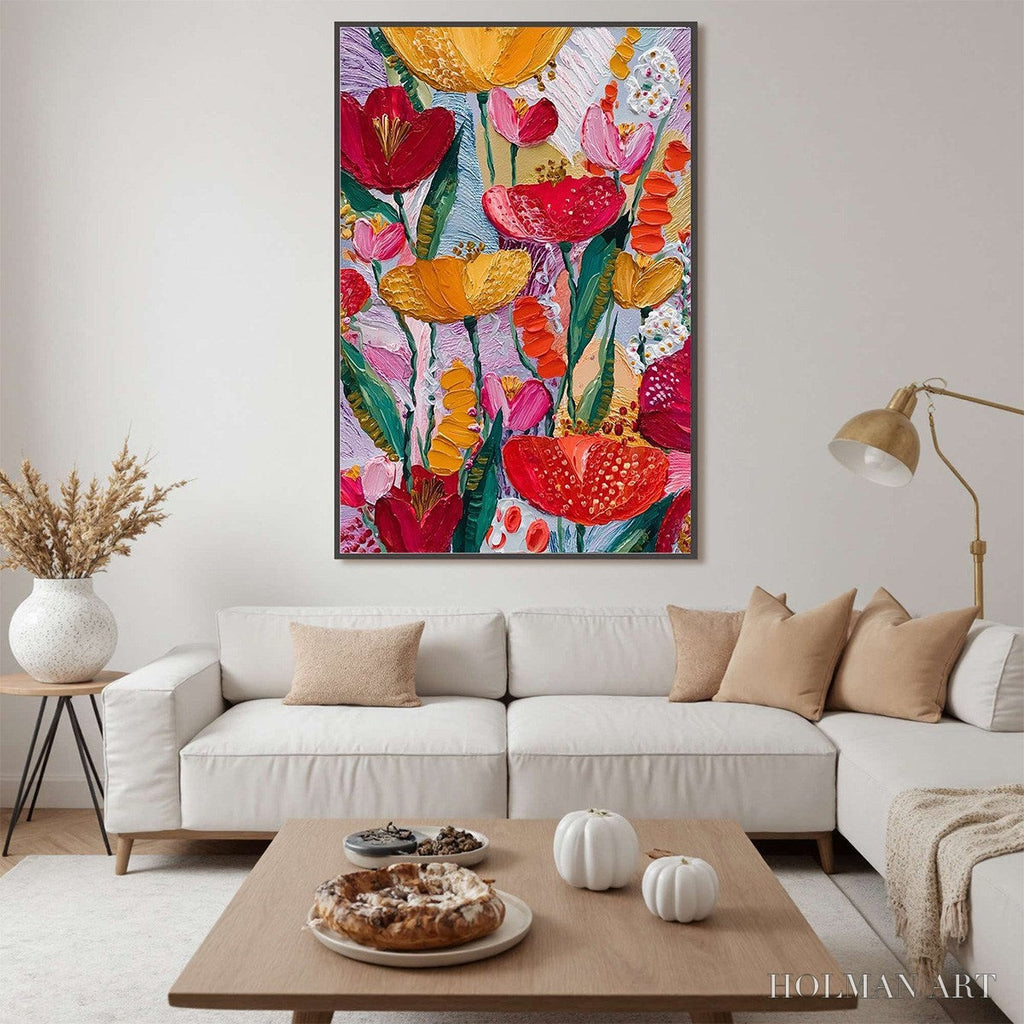 HOLMAN ART Garden Melody – Textured Impasto Floral Oil Painting - image 2