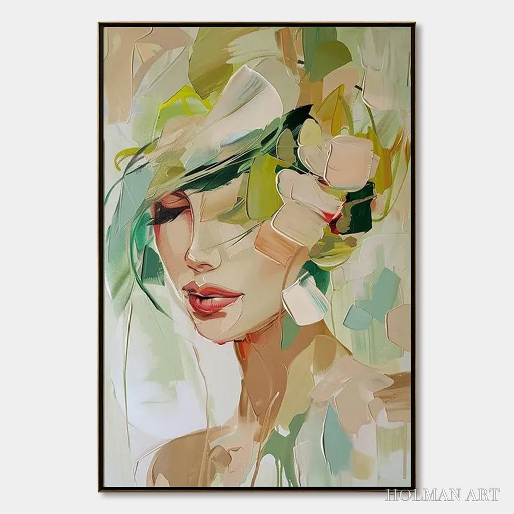 HOLMAN ART Whispers of Spring – Impressionistic Floral Portrait Oil Painting - image 1