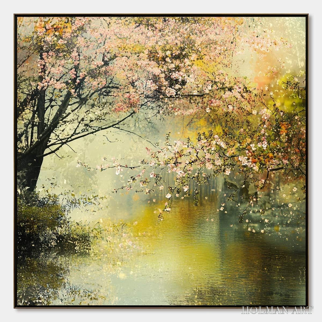 HOLMAN ART Spring Reverie – Impressionist Floral Landscape Oil Painting - image 1