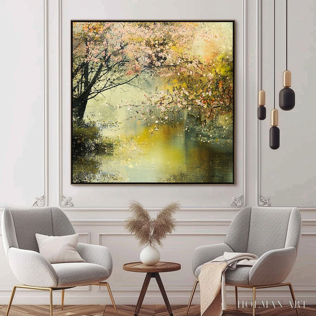 HOLMAN ART Spring Reverie – Impressionist Floral Landscape Oil Painting - image 5