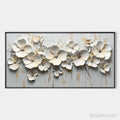 HOLMAN ART White Blossom Serenade – Textured 3D Floral Oil Painting - image 1