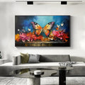 HOLMAN ART Monarch'S Repose – Orange and Purple Butterfly with Floral Impasto Oil Painting - image 2