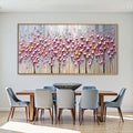 HOLMAN ART Rosewood Dawn – Textured Floral Landscape Oil Painting in Pink - image 2