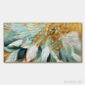 HOLMAN ART Gilded Garden – Green and Gold Floral Textured Impasto Oil Painting - image 1