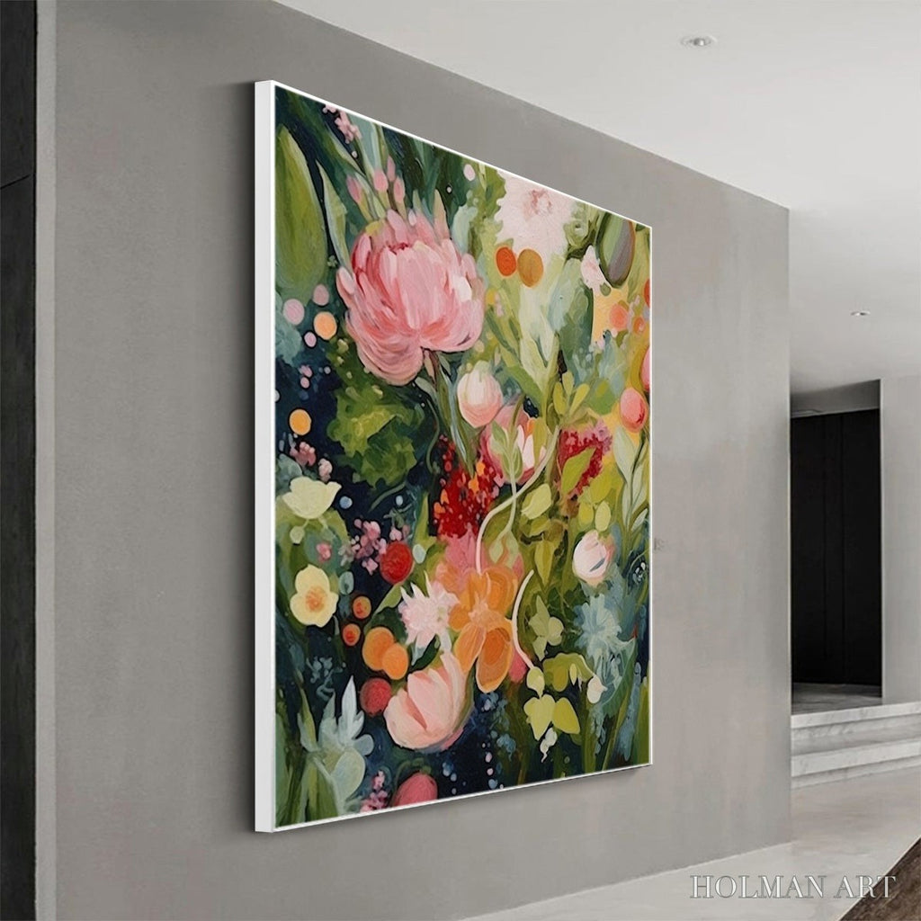 HOLMAN ART Blooming Rhapsody – Textured Floral Oil Painting - image 4
