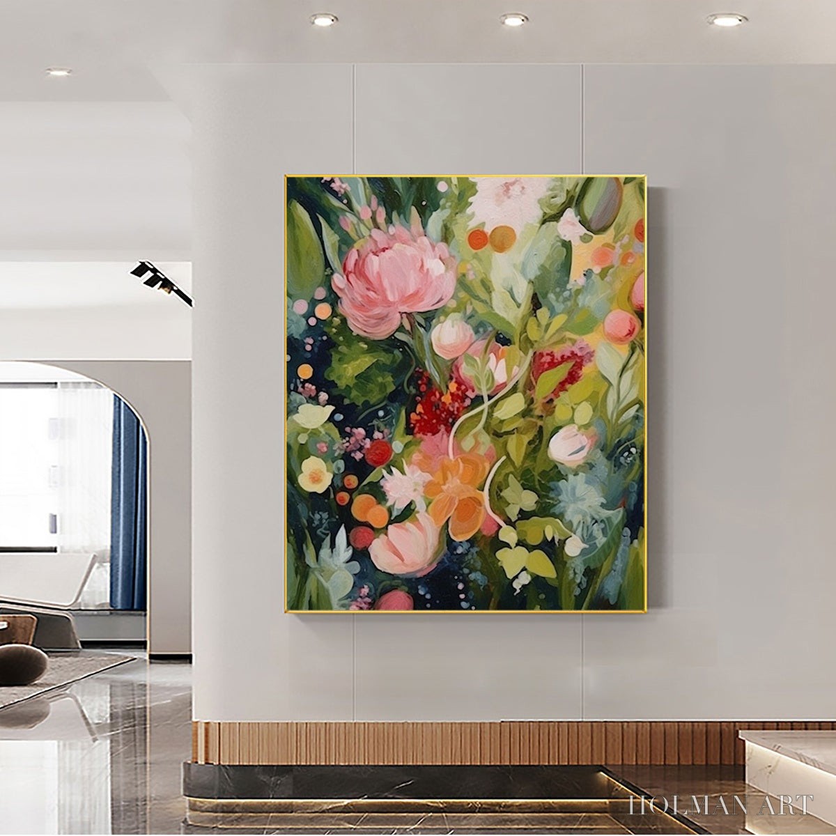 HOLMAN ART Blooming Rhapsody – Textured Floral Oil Painting - image 5