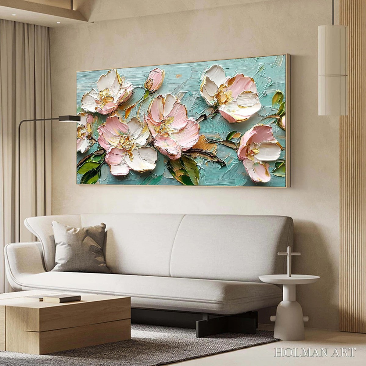 HOLMAN ART Blossom Serenade – Textured Impasto Floral Oil Painting - image 6