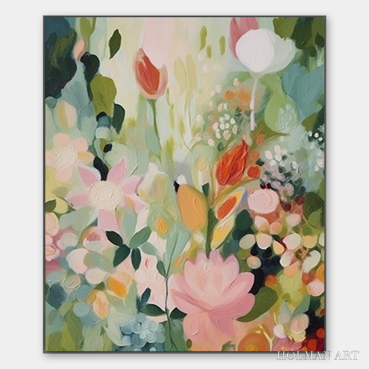 HOLMAN ART Secret Garden – Dreamy Floral Oil Painting - image 1