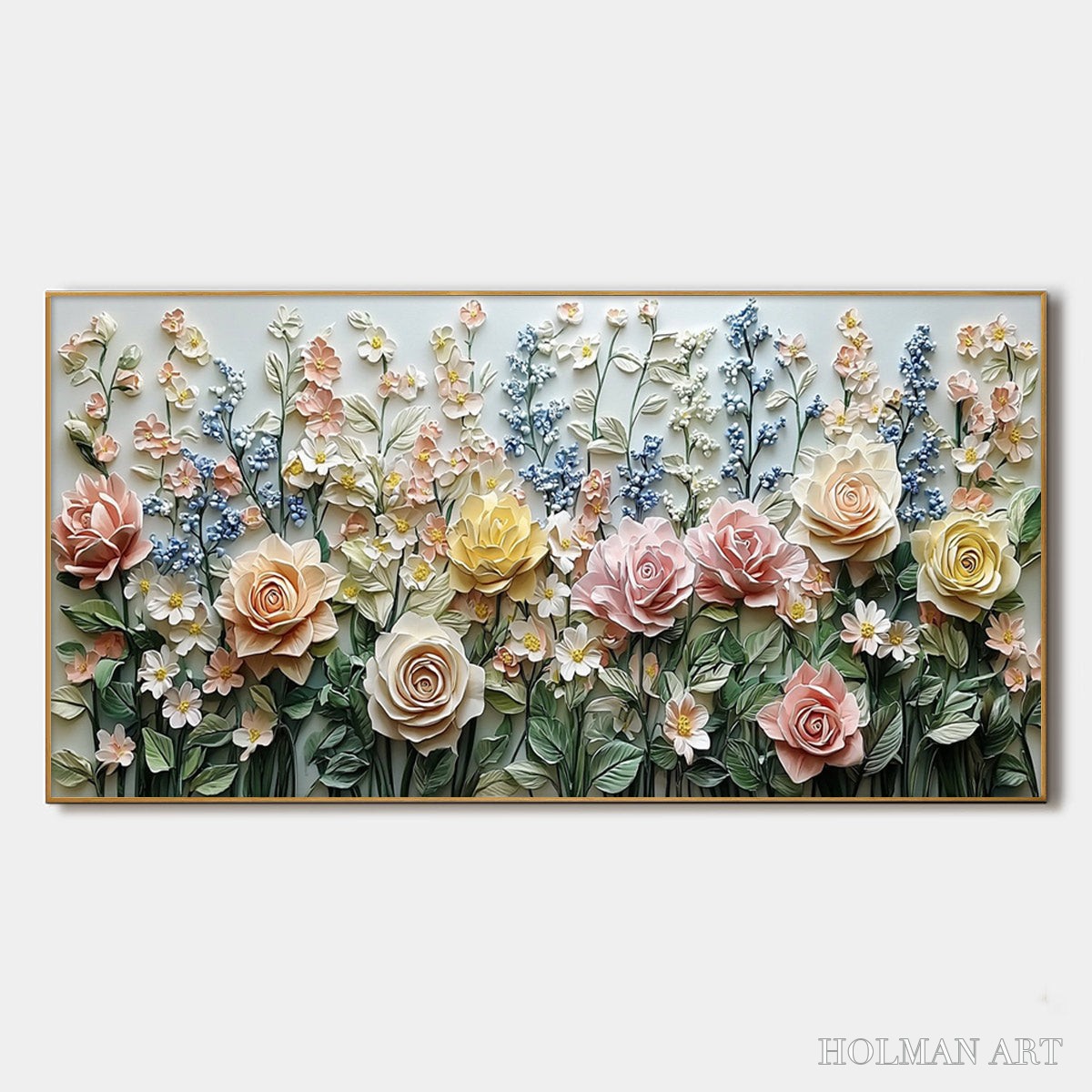 HOLMAN ART Garden Rhapsody – Textured Floral Oil Painting - image 1