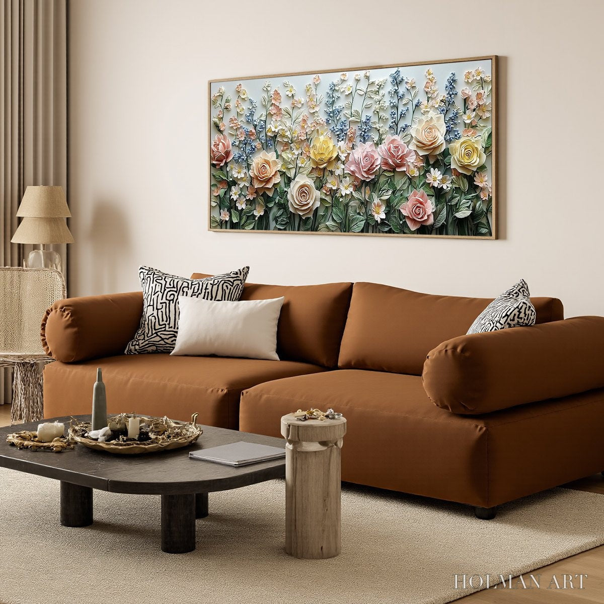 HOLMAN ART Garden Rhapsody – Textured Floral Oil Painting - image 5
