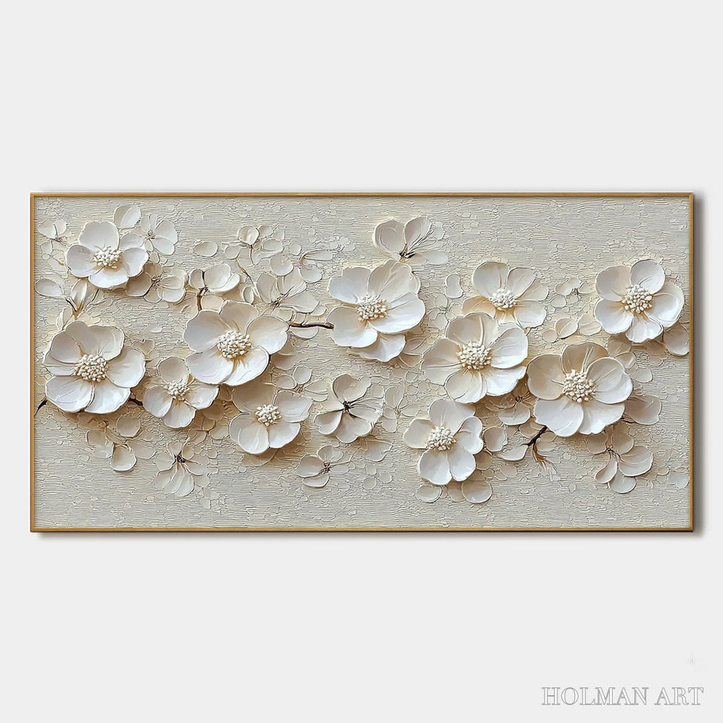 HOLMAN ART Blossom Serenade – Textured Floral Oil Painting - image 1