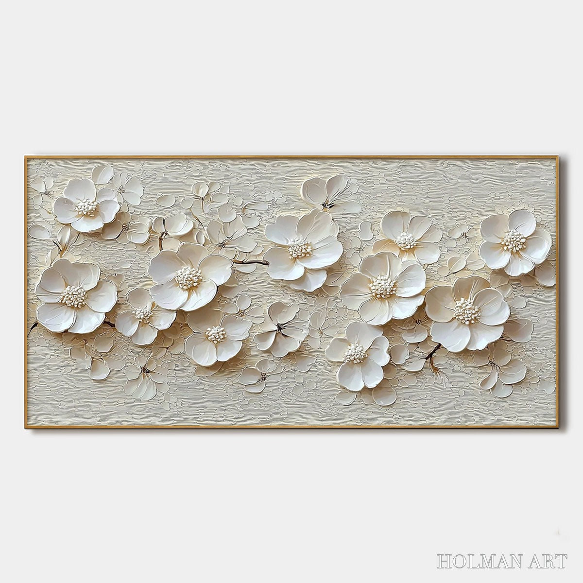 HOLMAN ART Blossom Serenade – Textured Floral Oil Painting - image 1