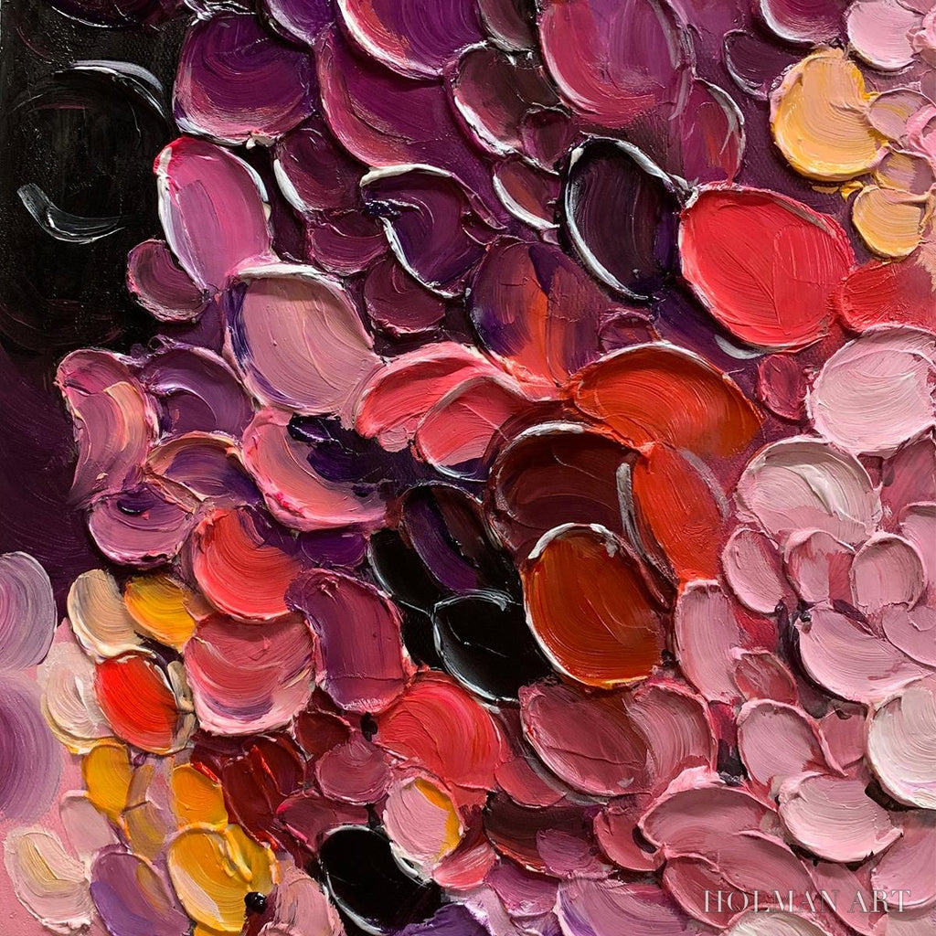 HOLMAN ART Rainbow Cascade – Textured Impasto Floral Oil Painting - image 6