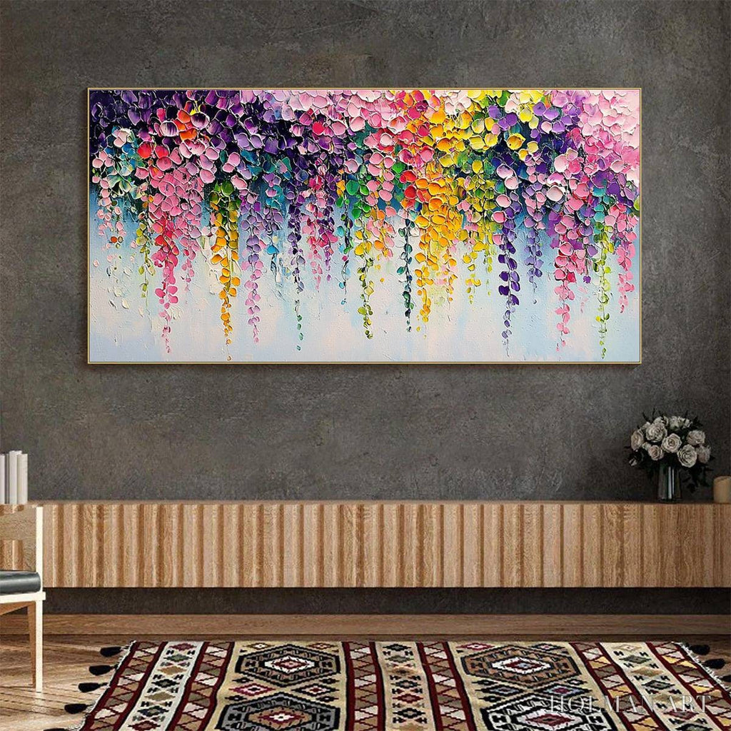 HOLMAN ART Cascade of Color – Textured Impasto Floral Oil Painting - image 2