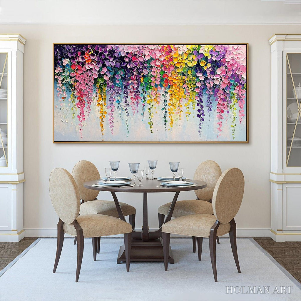 HOLMAN ART Cascade of Color – Textured Impasto Floral Oil Painting - image 5