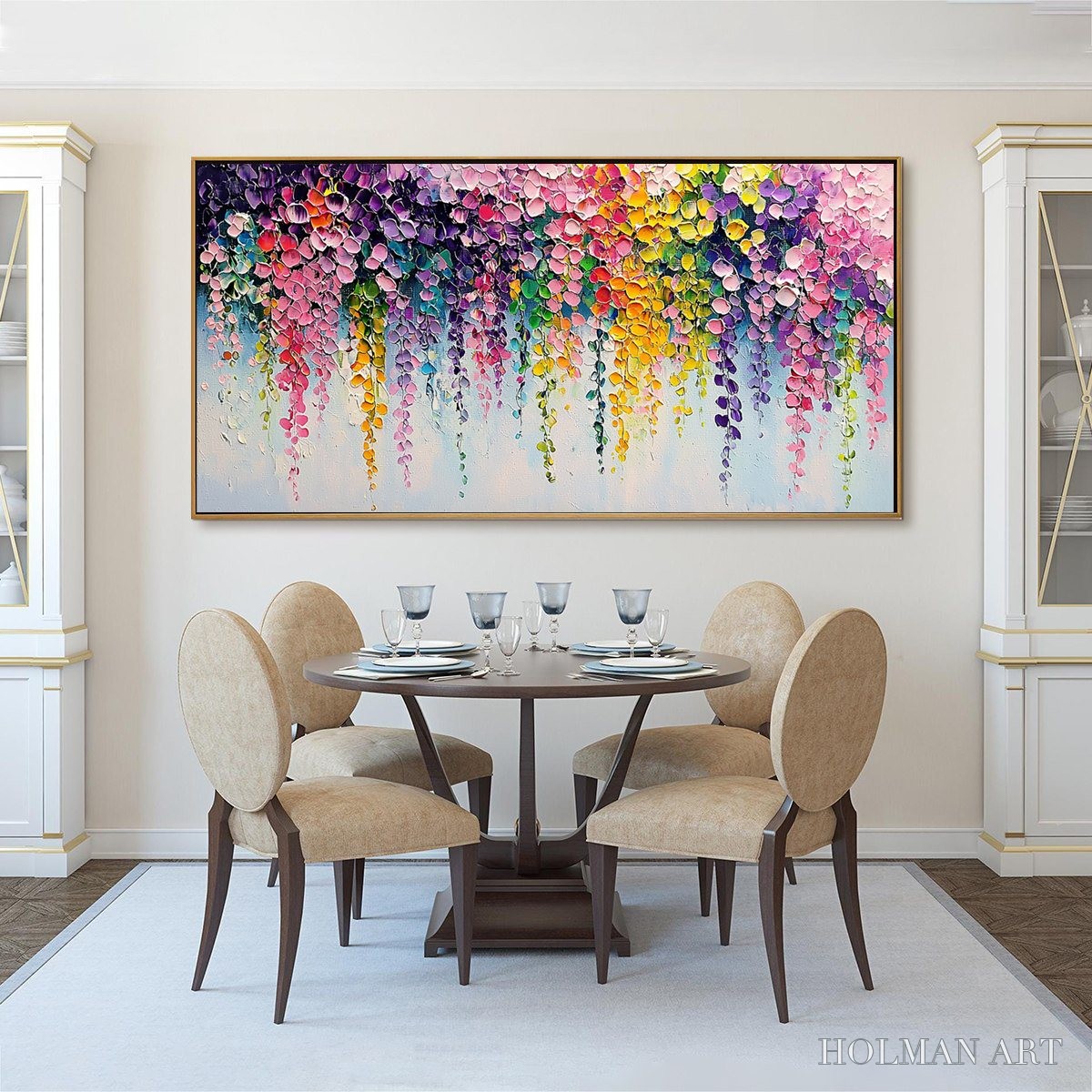 HOLMAN ART Cascade of Color – Textured Impasto Floral Oil Painting - image 5