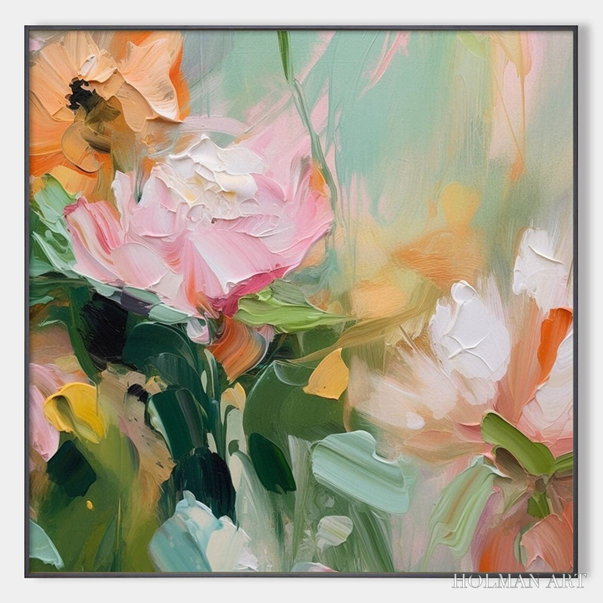 HOLMAN ART Blooming Romance – Impressionistic Floral Oil Painting - image 1