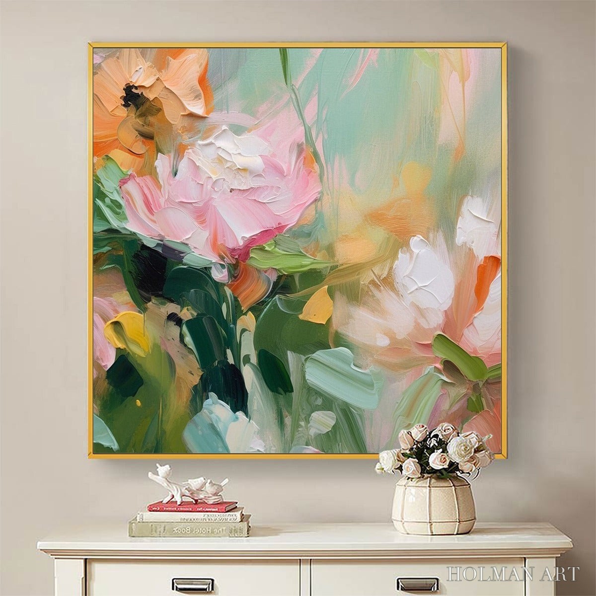 HOLMAN ART Blooming Romance – Impressionistic Floral Oil Painting - image 2