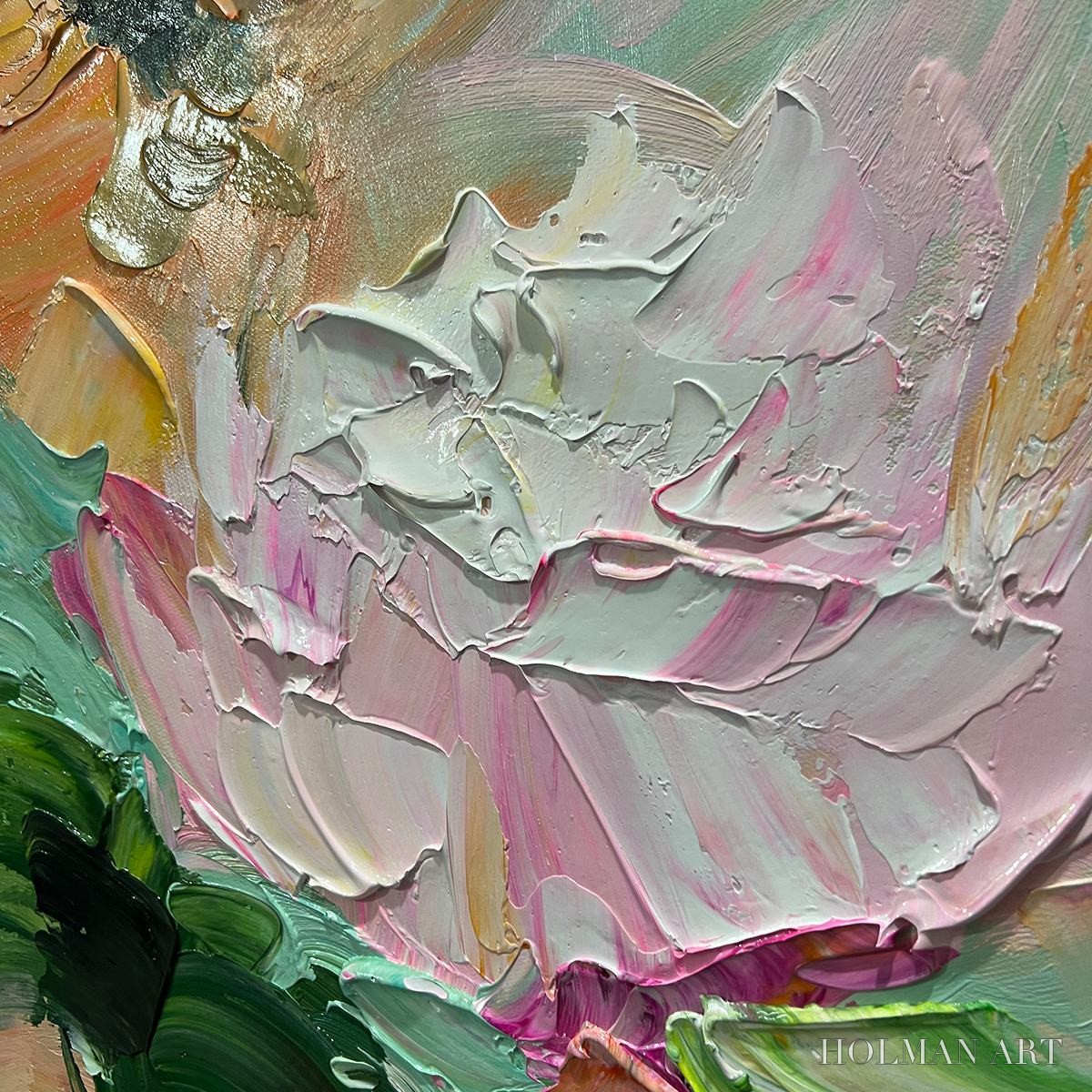 HOLMAN ART Blooming Romance – Impressionistic Floral Oil Painting - image 6