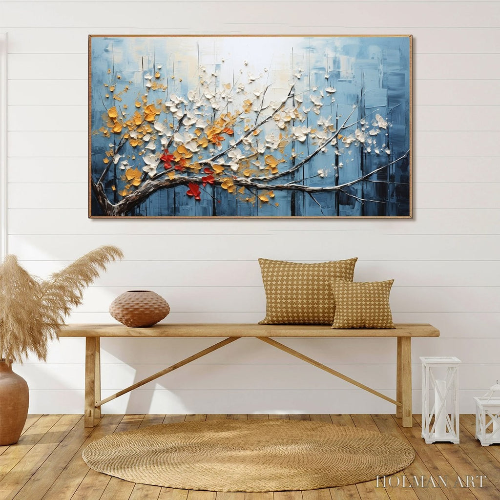 HOLMAN ART Blossoming Branch – Textured Floral Oil Painting - image 4